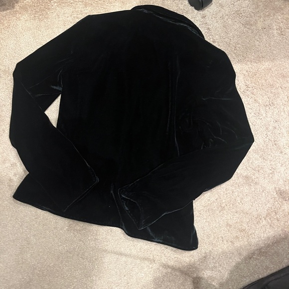 Tahari Black Velvet Blazer Size Small - Picture 2 of 3